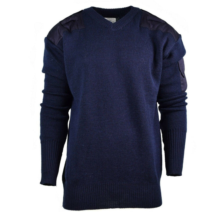 Echter britischer Polizeipullover, Utility Jumper, blauer Pullover mit V-Ausschnitt, NEU – GoMilitar
