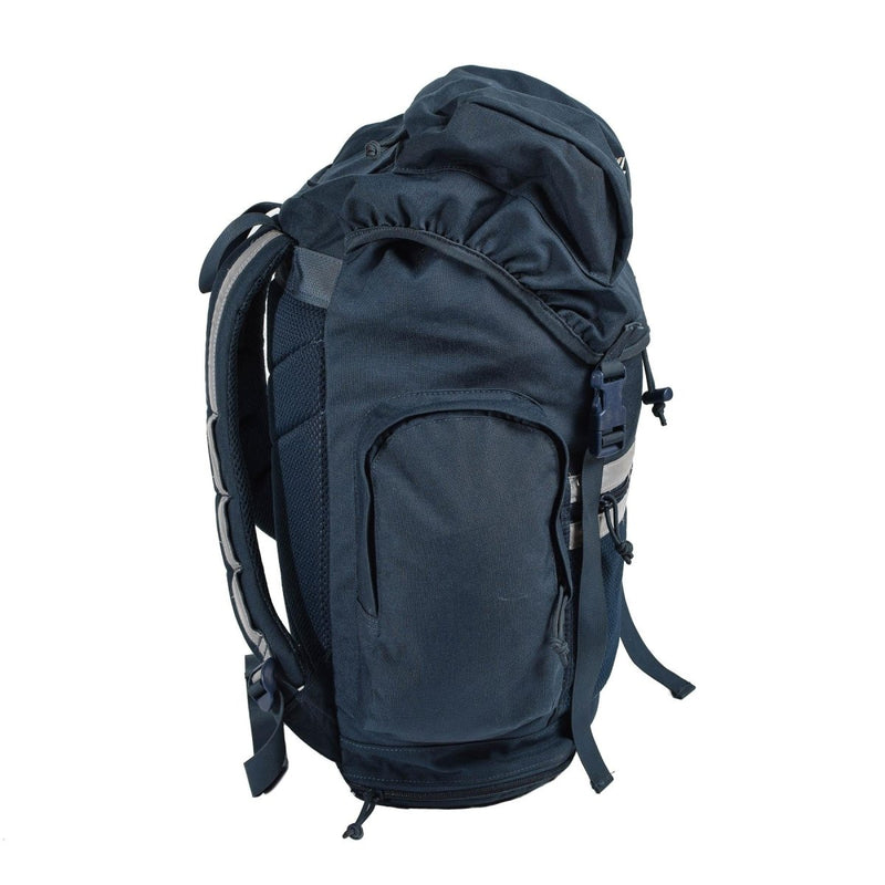 Durable navy blue British Royal Air Force backpack with multiple compartments for camping hiking and daily use