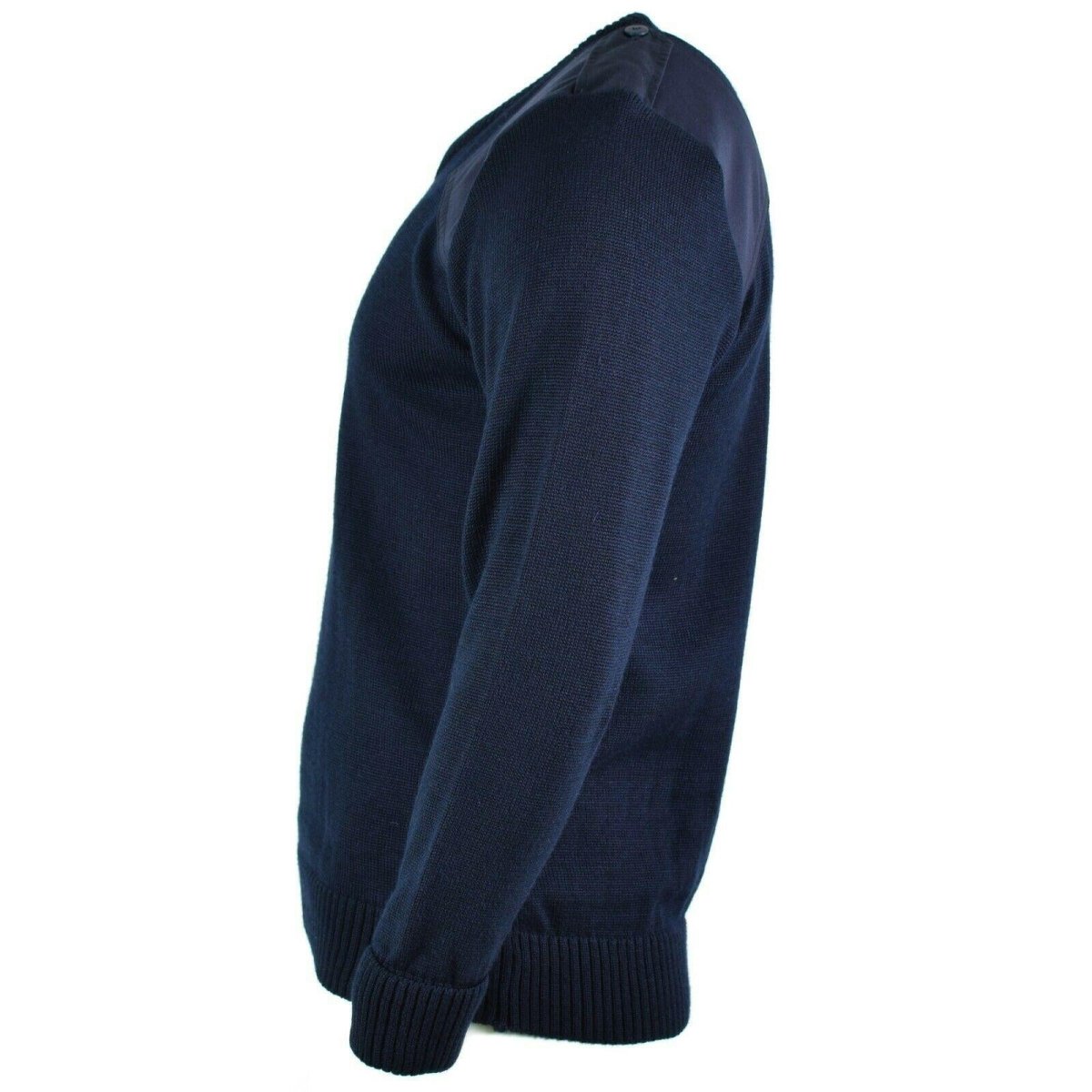 Echter britischer Pullover Armee Polizei Pullover Kommando Pullover blau V-Ausschnitt Herren NEU