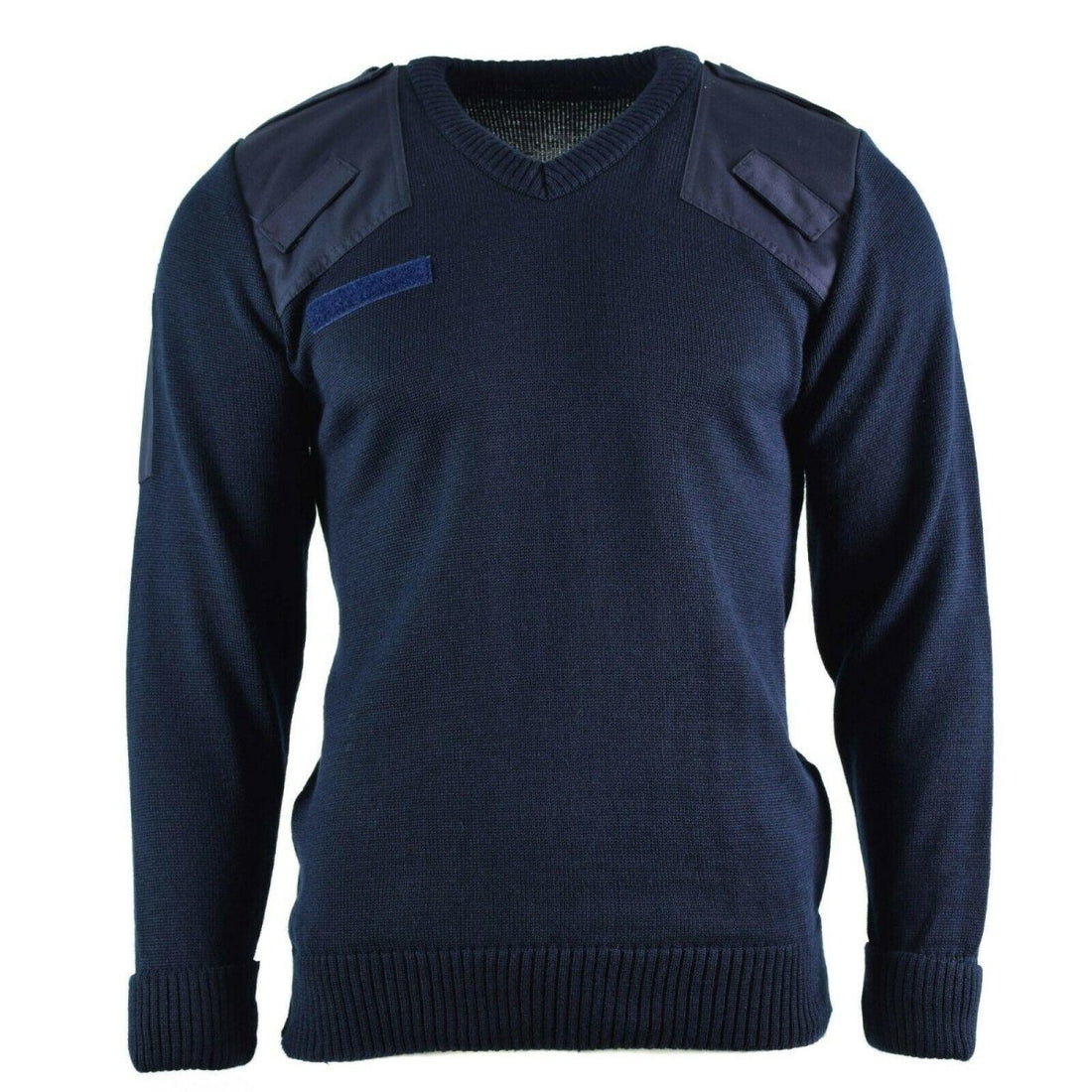 Echter britischer Pullover Armee Polizei Pullover Kommando Pullover blau V-Ausschnitt Herren NEU