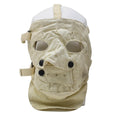 Echte, gruselige Gesichtsmaske für kaltes Wetter, Para-Aramid, verstellbar, gruseliges weißes Cosplay