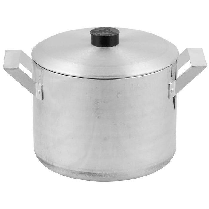 Echter tschechischer Armeetopf mit Deckel, 2 l, Aluminium zum Kochen, 0,5 Gallonen Militärkochgeschirr – GoMilitar