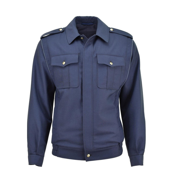 Echte tschechische militärblaue Blusenjacke mit goldenen Knöpfen, lässiger Army-Blouson NEU – GoMilitar
