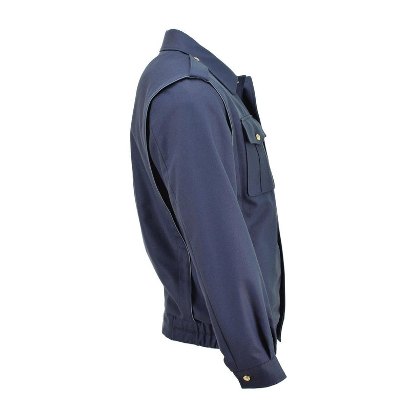 Echte tschechische Militär-Bluse, blaue Jacke mit goldenen Knöpfen, lässiger Armee-Blouson, NEU