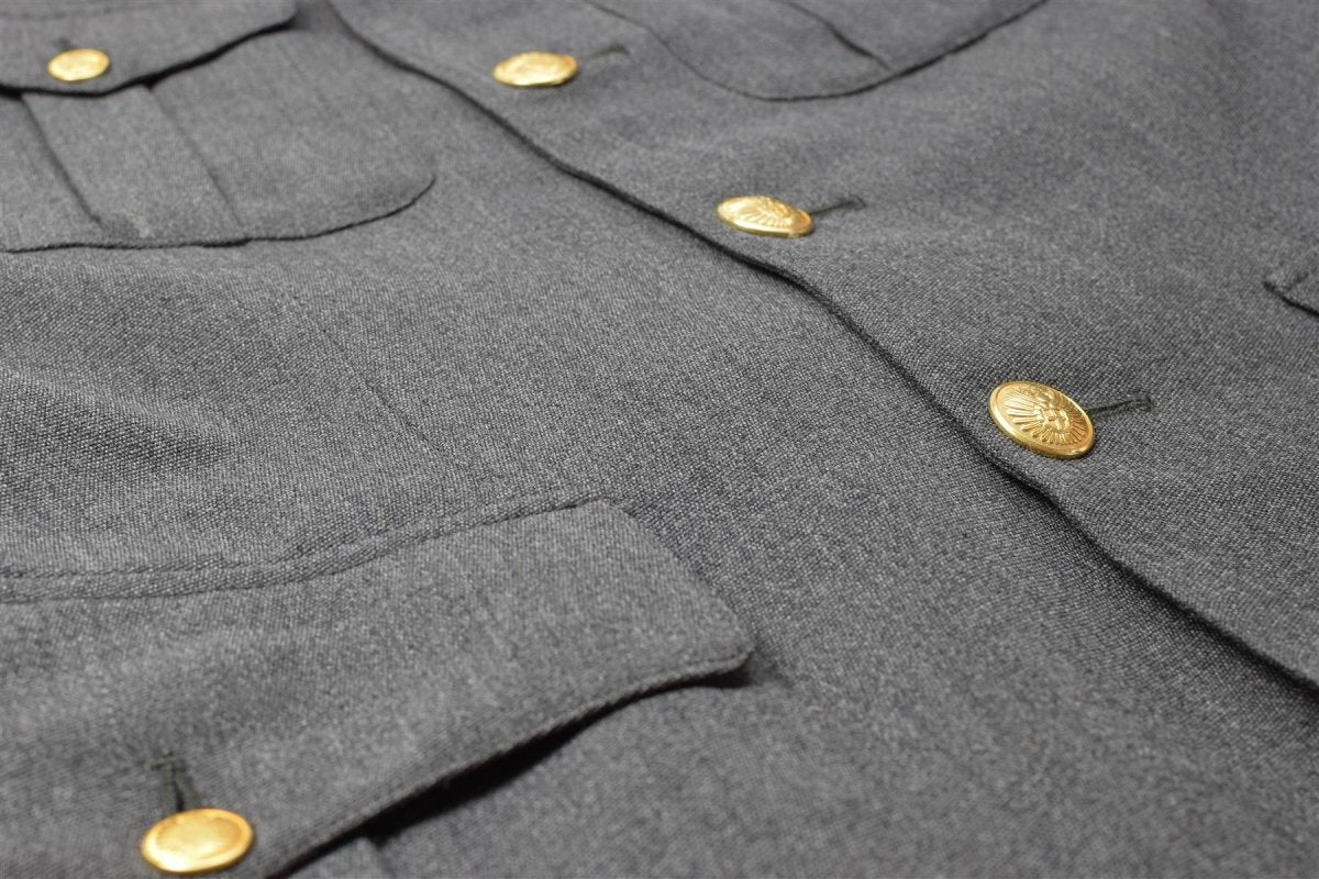 Echte dänische Uniformjacke Armee grau Militär Überschuss Uniform Kleid Offizier