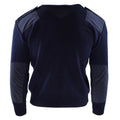 Echter Pullover der niederländischen Armee, blauer Pullover, Militärpullover, Rundhalsausschnitt, Offizier
