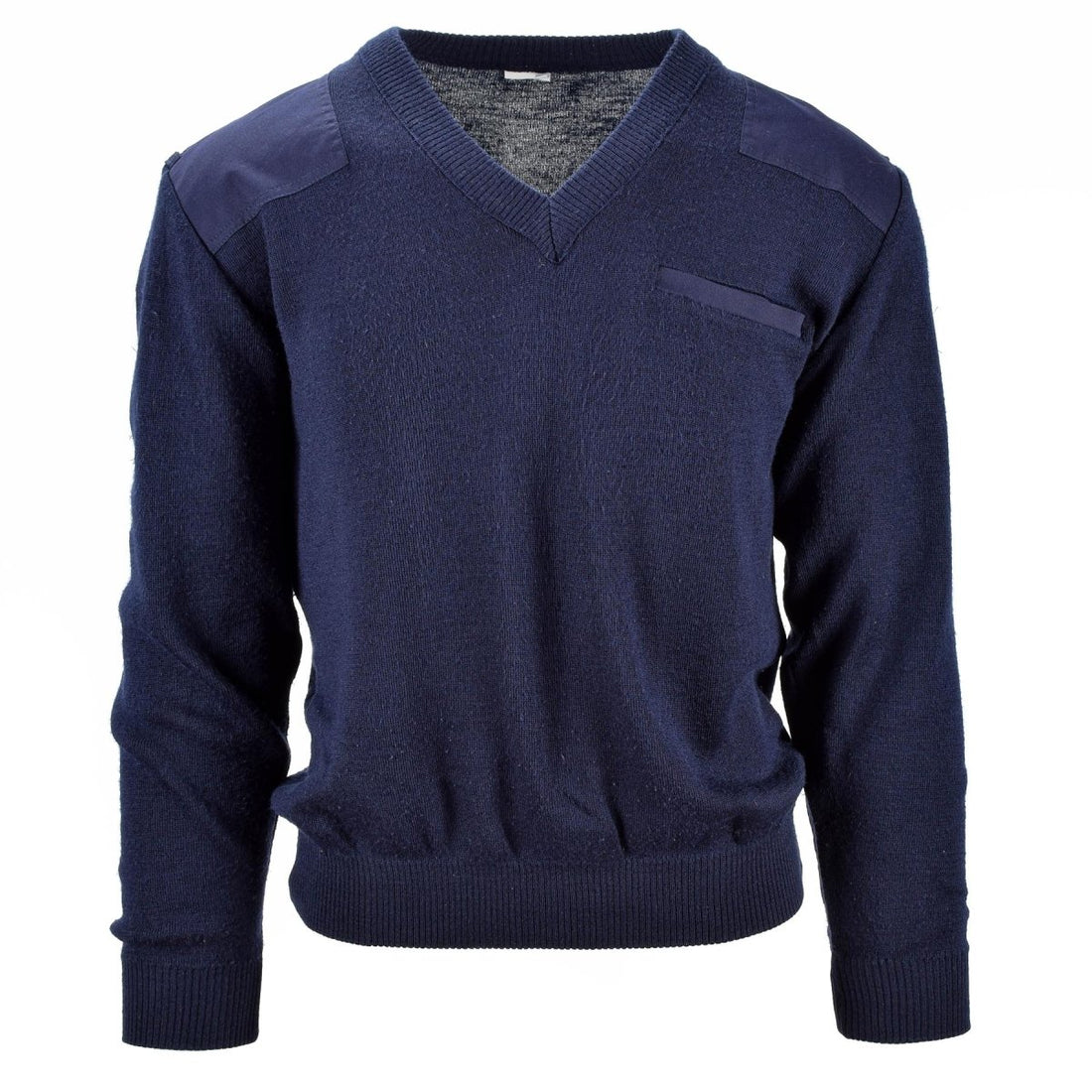 Original niederländische Armee Pullover blau Militär Pullover V-Ausschnitt Offizier Herren Pullover