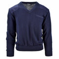 Original niederländische Armee Pullover blau Militär Pullover V-Ausschnitt Offizier Herren Pullover