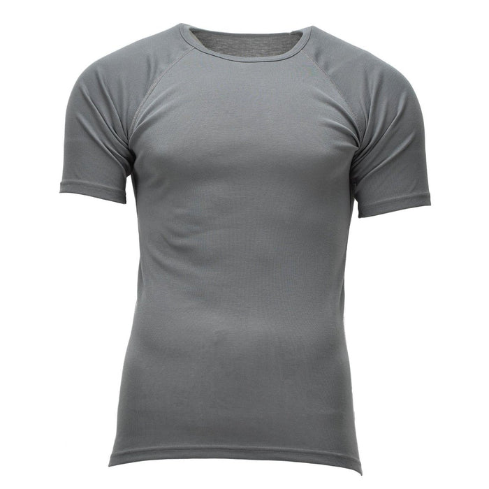 Echtes niederländisches Armee-T-Shirt, schmale Passform, kurze Ärmel, atmungsaktiv, leicht, Grau – GoMilitar