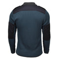 Echter niederländischer Militärpullover aus Rippenstrick, blauer Activewear-Pullover für kaltes Wetter