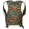 Original niederländisches militärisches taktisches Westenset mit 7 modularen Molle-Taschen DMP woodland