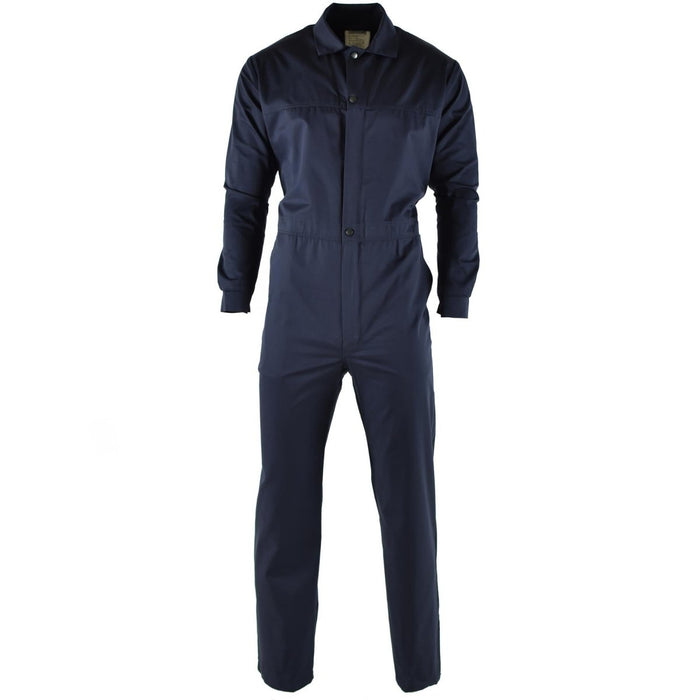 Echter holländischer marineblauer Militär-Overall-Overall mit langen Ärmeln und Knopfverschluss vorne