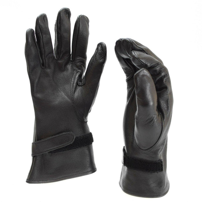 Echte französische Armeehandschuhe, vom Militär ausgegebenes Leder, schwarz, Frankreich-Überschuss, NEU – GoMilitar