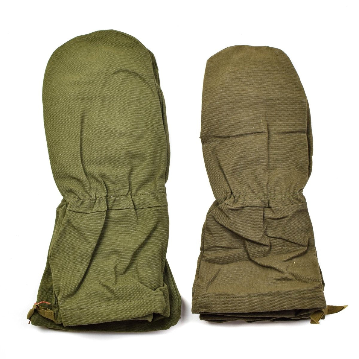 Echte französische Armee-Fäustlinge, Baumwollhandschuhe, olivgrün, OD, strapazierfähige Arbeitskleidung, Militär, NEU