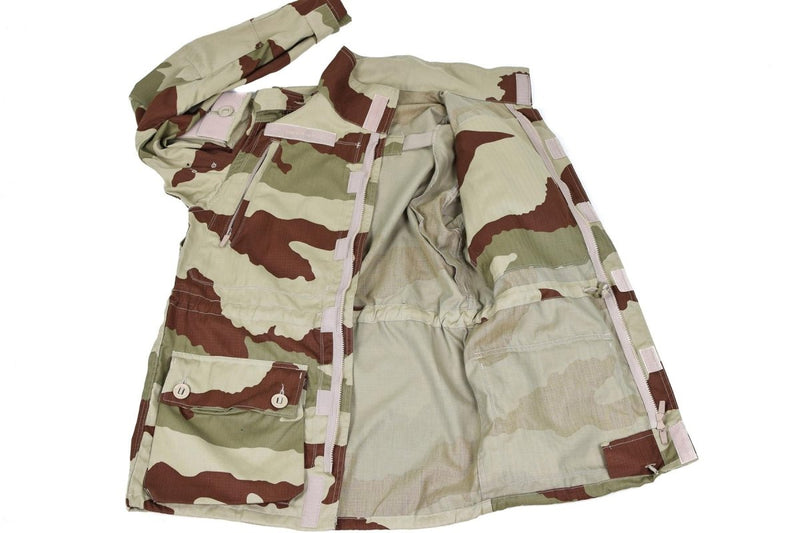 Echter französischer Armeeparka Feline T4 S2 Kampfjacke Wüstentarn Militär NEU
