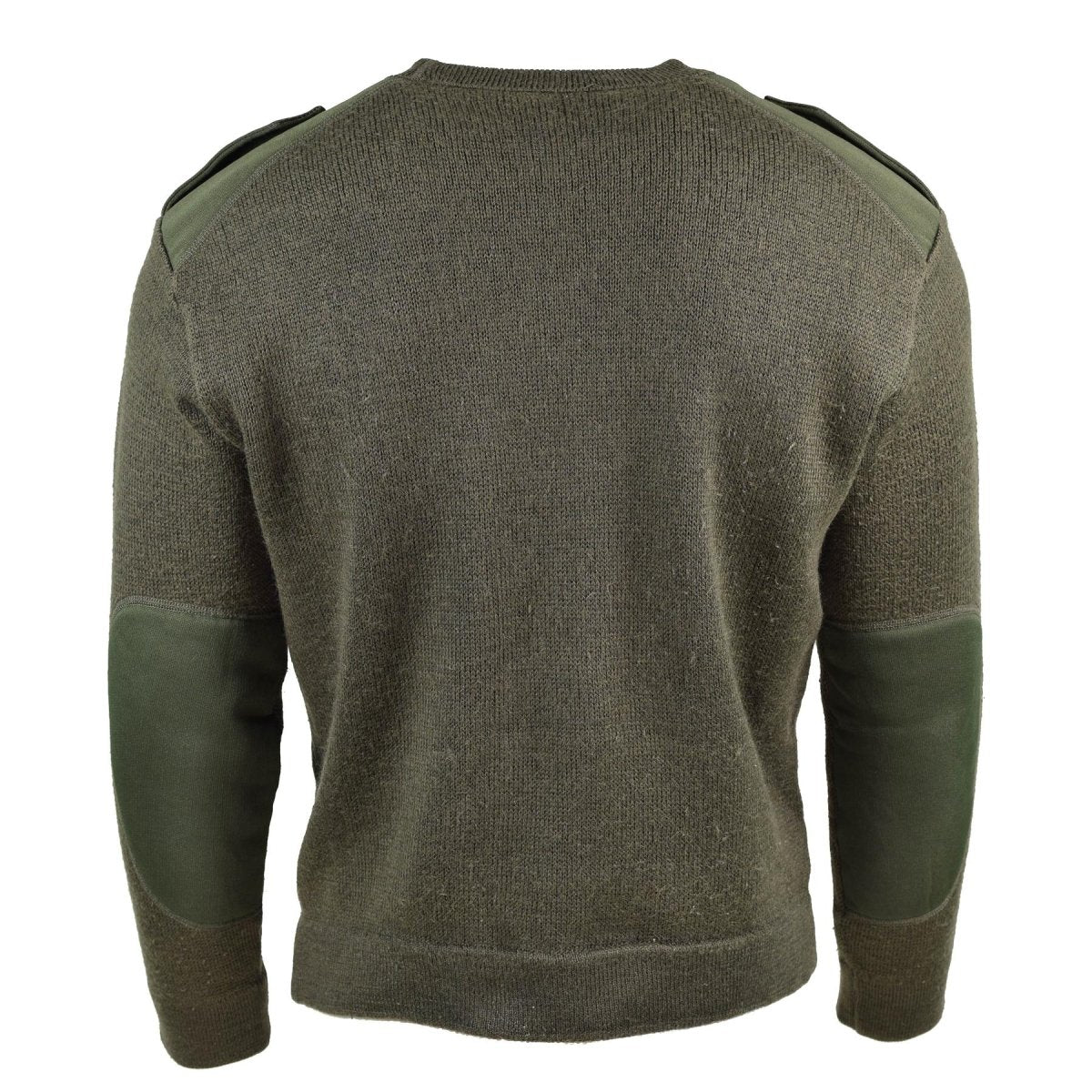 Echter französischer Armeepullover Olive Commando Pullover Militärpullover Rundhals