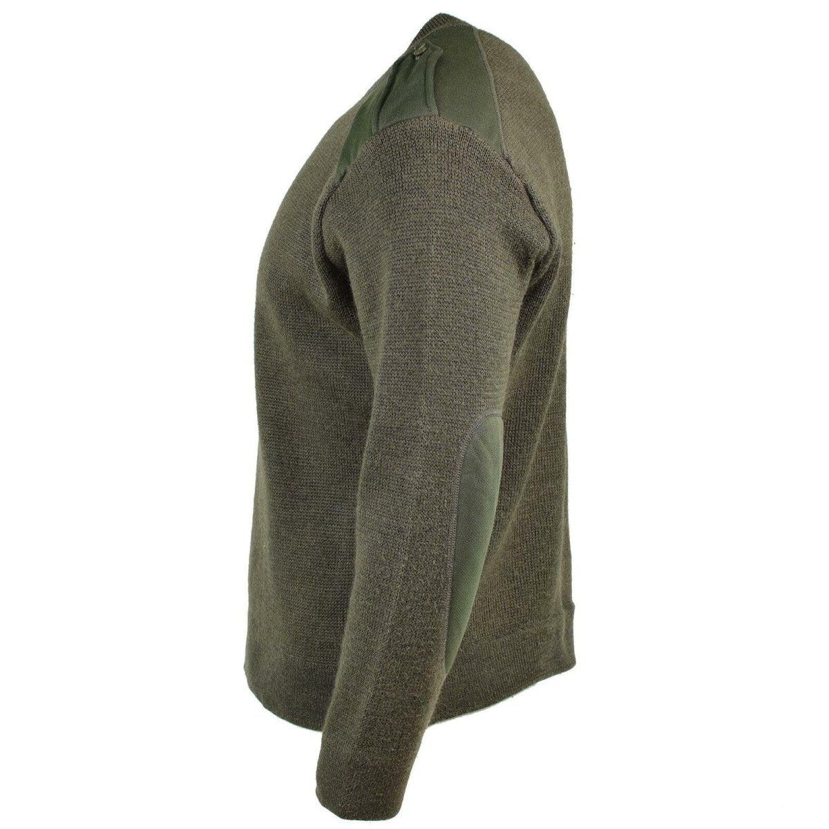 Original französischer Armeepullover Olive Commando Militär Herren Pullover Rundhals NEU