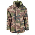 Echte wasserdichte Trilaminatjacke der französischen Armee, Camouflage-Goretex-Regenparka mit Kapuze