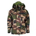 Echte wasserdichte Trilaminatjacke der französischen Armee, Camouflage-Goretex-Regenparka mit Kapuze