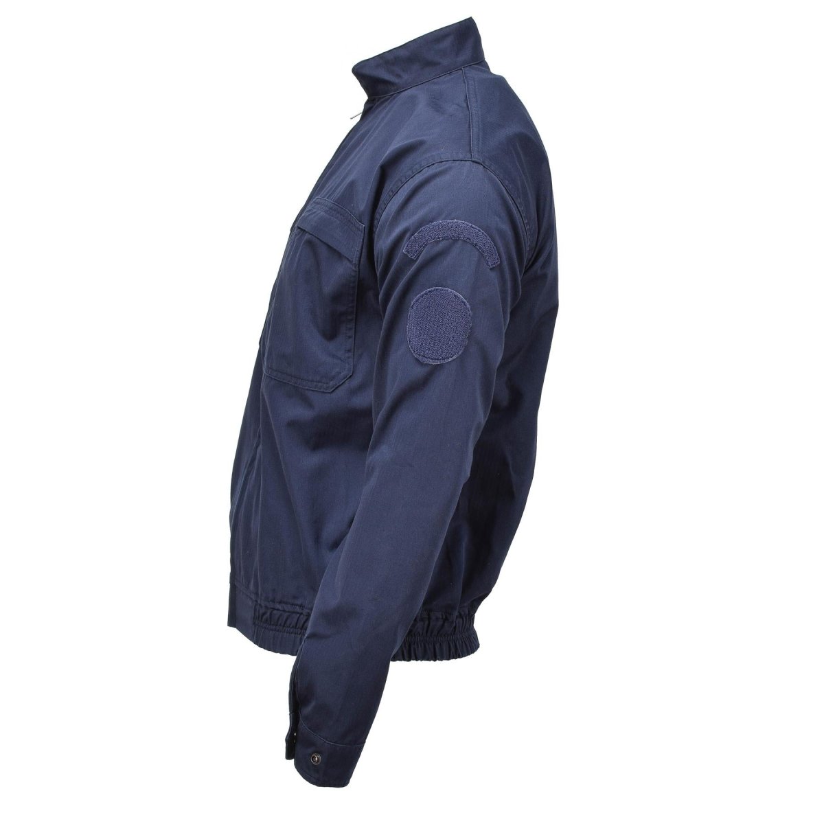 Echte französische Militärpolizei-Sportjacke, Sporthemd mit Gummizug in der Taille, blau