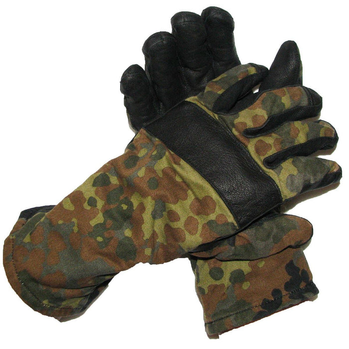Echte Flecktarn-Camouflage-Kampfhandschuhe der Bundeswehr, BW-Militärausgabe für alle Zwecke – GoMilitar