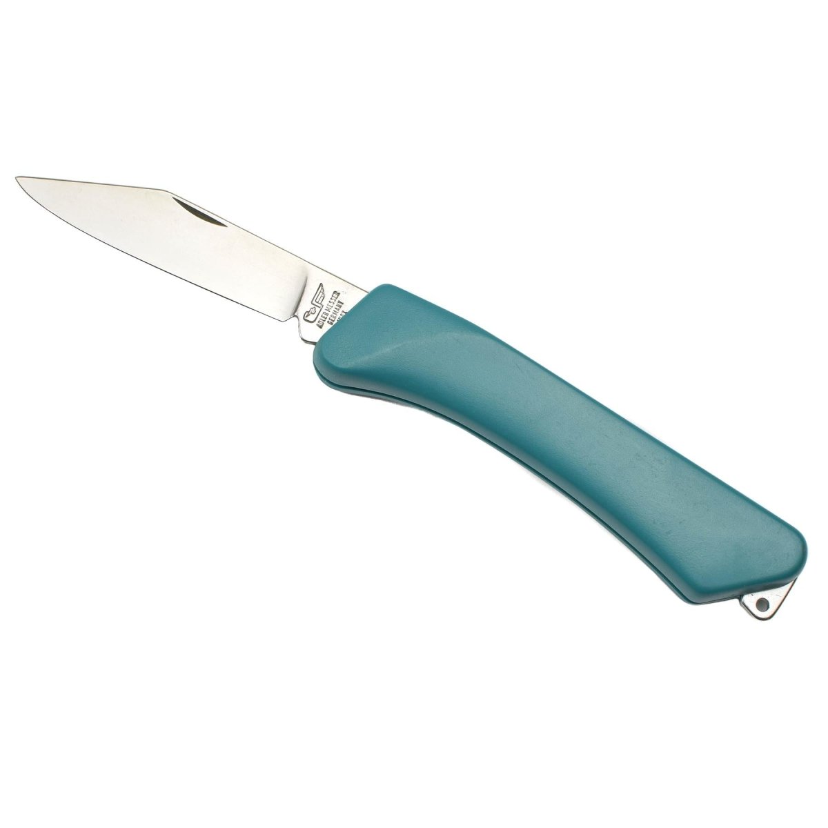 Echtes faltbares Taschenmesser der Bundeswehr mit Clip-Point-Klinge aus rostfreiem Stahl. NEU