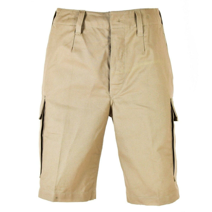 Echte MOLESKIN-SHORTS der Bundeswehr. Strapazierfähige Cargo-Sommer-Khaki-Beige. NEU – GoMilitar