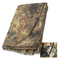 Original Bundeswehr Shelter Halbplane wasserdichter Poncho aus Canvas mit Zeltstangen