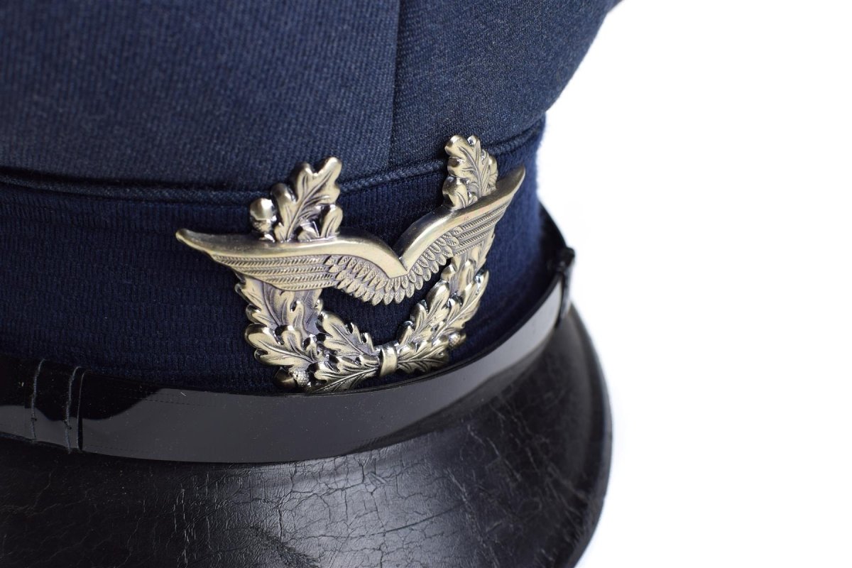 Original deutsche Armee Schirmmütze. Luftwaffe Militär Schirmmütze Luftware NEU
