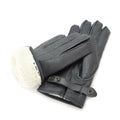 Echte deutsche Polizei Lederhandschuhe Patrouille grau gefüttert Wolle 100 % winterwarm NEU
