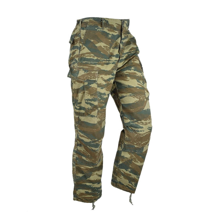 Echte BDU-Hose der griechischen Armee, Eidechsen-Camouflage-Ripstop, griechische Militärüberschusshose – GoMilitar