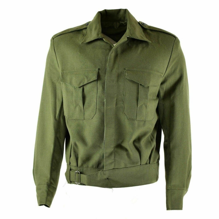 Echte Feld-Ike-Jacke der griechischen Armee, Gabardine-Wollblaze, Khaki-Militär, NEU – GoMilitar