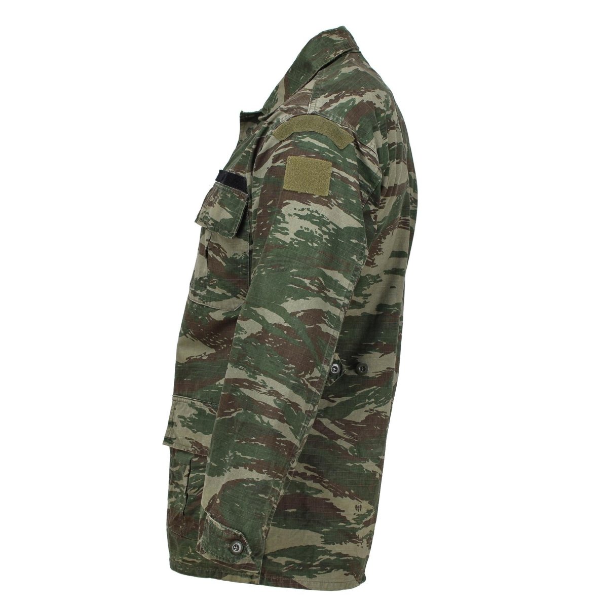 Echte griechische Militärjacke mit Eidechsen-Tarnmuster, strapazierfähiger Ripstop, taktischer Feldkampf
