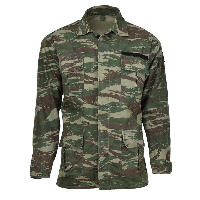 Echte griechische Militärjacke mit Eidechsen-Camouflage, strapazierfähigem Ripstop-Feldtaktikkampf – GoMilitar