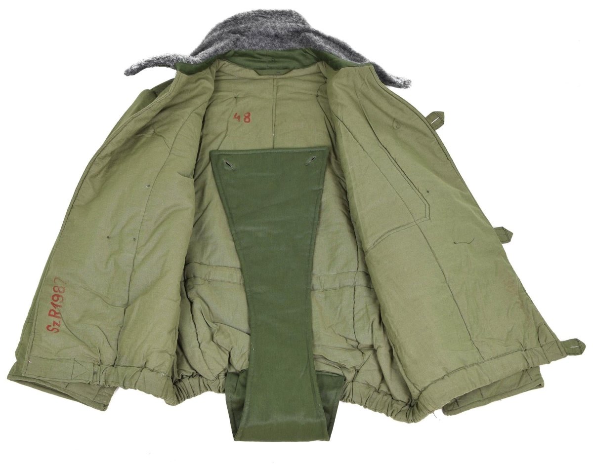 Echte ungarische Armee Steppjacke M65 Pelzkragen Warmer Winterparka NEU