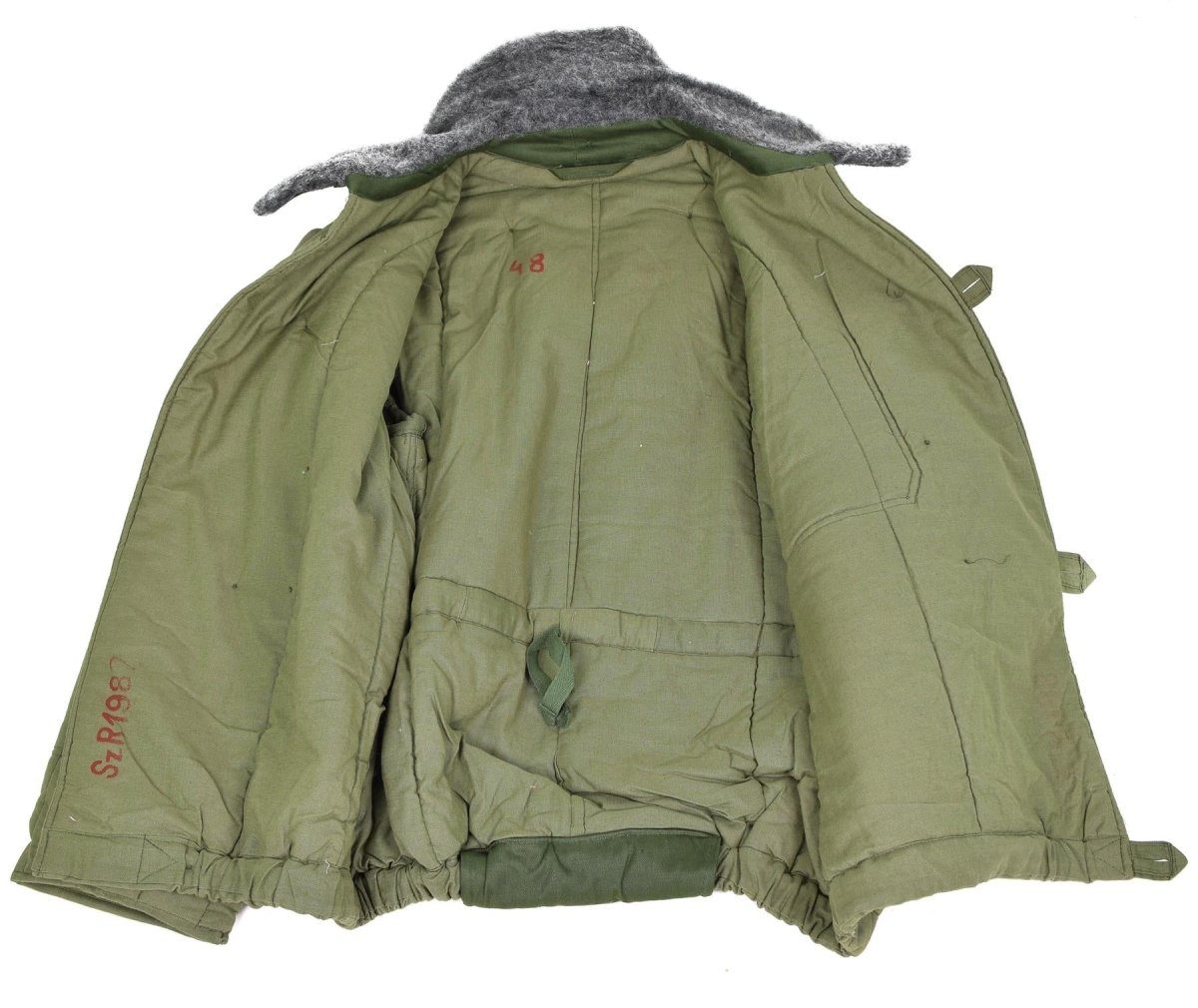 Echte ungarische Armee Steppjacke M65 Pelzkragen Warmer Winterparka NEU