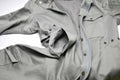 Original italienischer Armee-Overall, militärgrau, Overall, Reißverschluss vorne, NEU