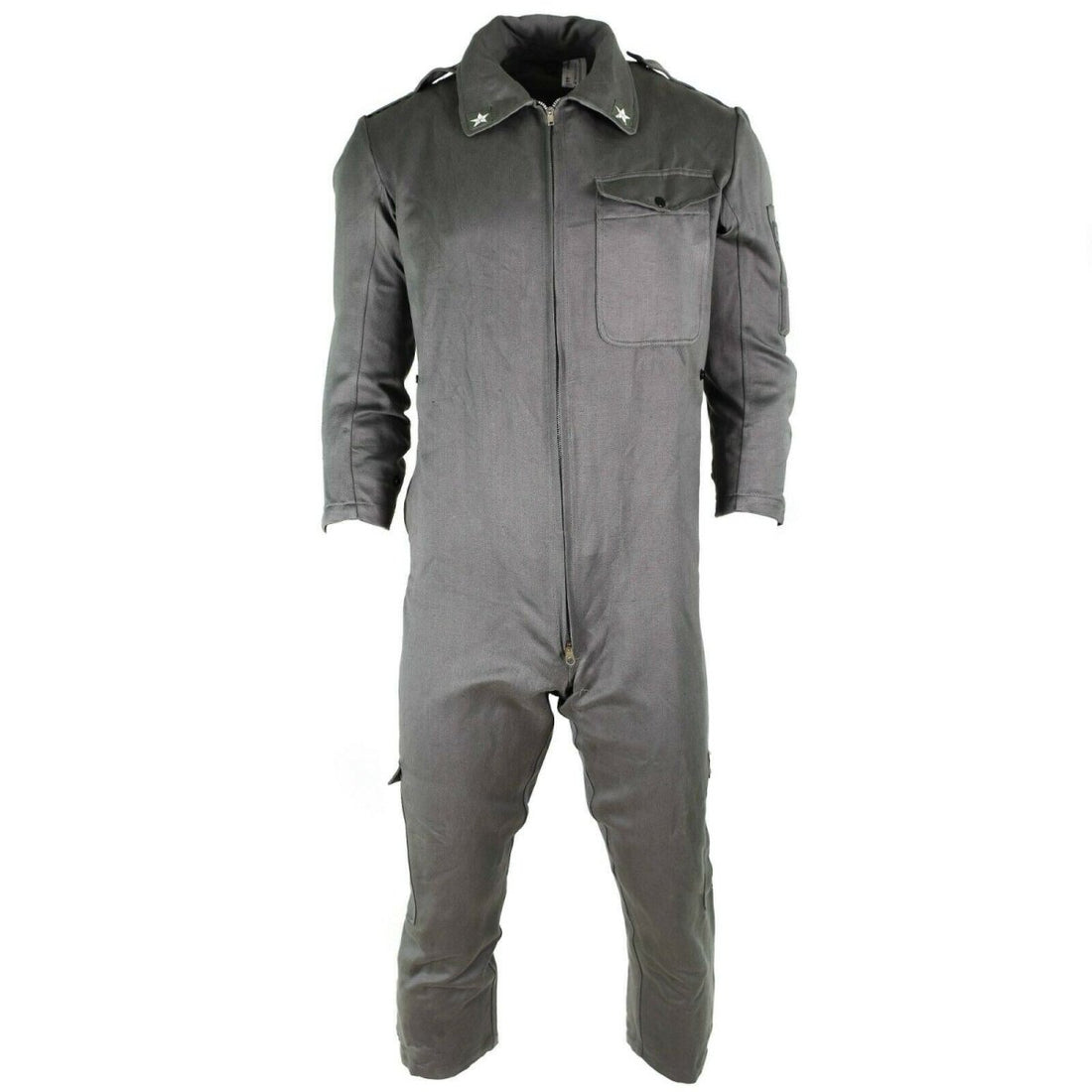 Original italienischer Armee-Overall, militärgrau, Overall, Reißverschluss vorne, NEU