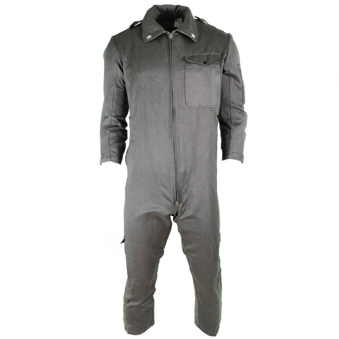 Echter militärgrauer Overall der italienischen Armee mit Reißverschluss vorne, Brusttasche und strapazierfähigem Baumwollmischgewebe.