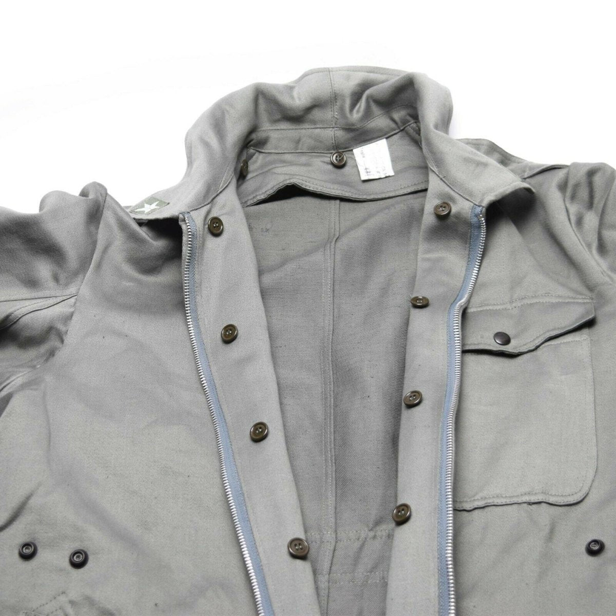 Original italienischer Armee-Overall, militärgrau, Overall, Reißverschluss vorne, NEU