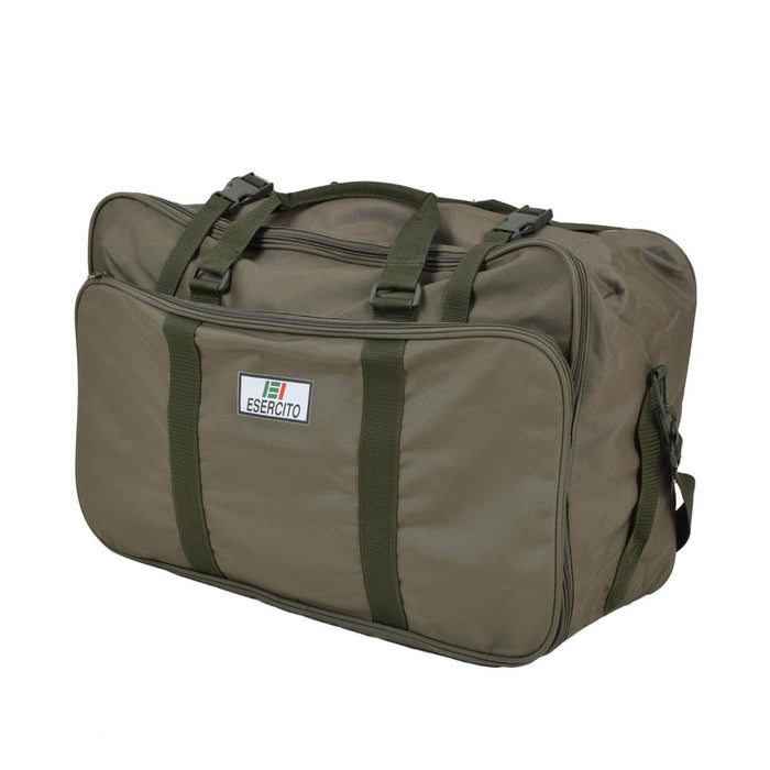 Echte Reisetasche der italienischen Armee, 60 l, Esercito-Logo, verstellbare Träger, Oliv – GoMilitar
