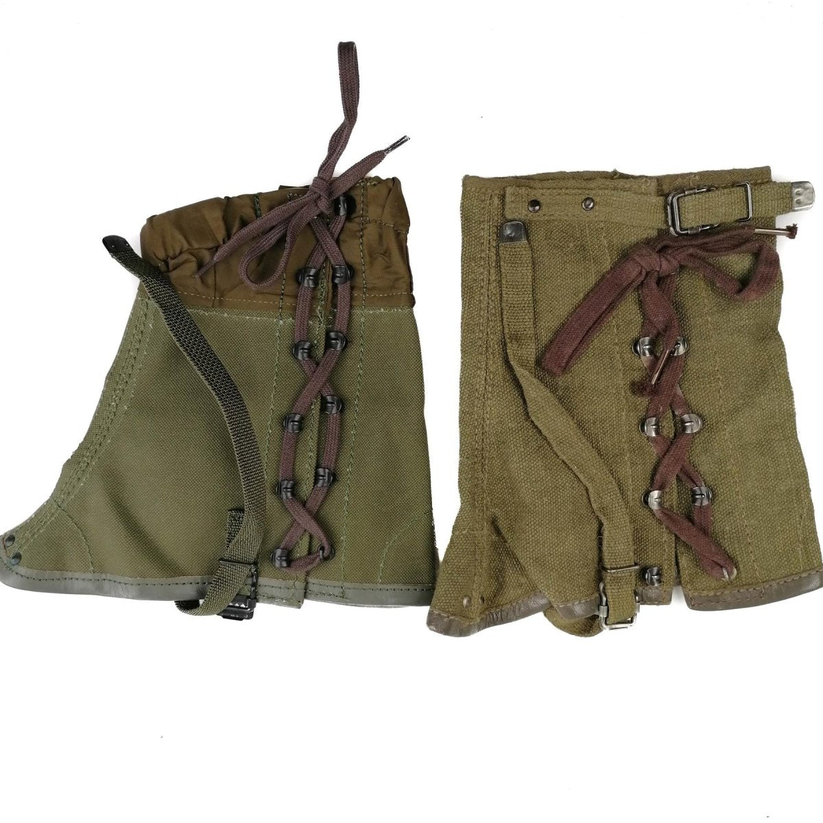 Echte italienische Armee Gamaschen Canvas OD Olive Wandern Militär Überschuss M70 Kampf