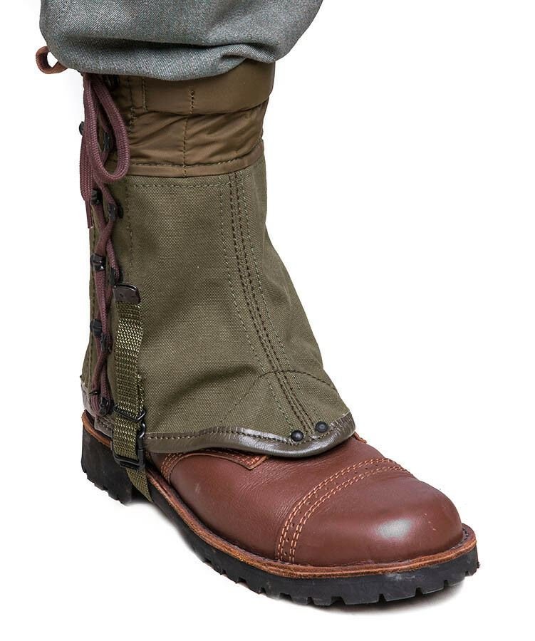 Echte italienische Armee Gamaschen Canvas OD Olive Wandern Militär Überschuss M70 Kampf