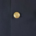 Echter italienischer Armee-Marinemantel, schwarzer langer Offiziersmantel, italienische Polizei, Wolle, Viskose, NEU