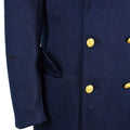 Echter Wollmantel der italienischen Armee, blauer Militäroffizier, langer Mantel der Luftwaffe