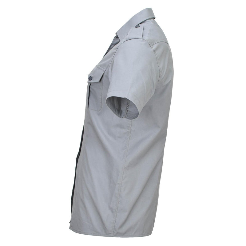 Genuine Italian Military Classic Shirt Short Sleeve Design Women Grey New - GoMilitar