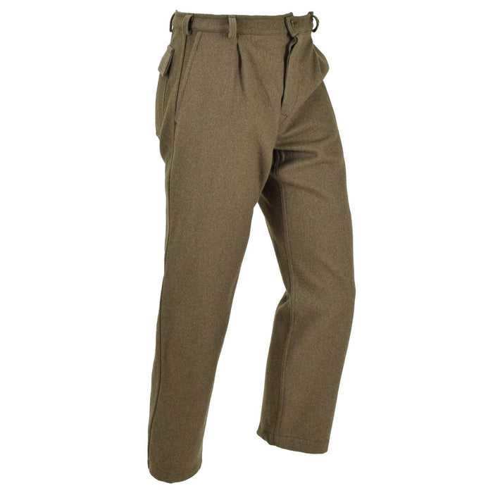 Echte italienische Militär-Formalhose aus olivgrüner Wolle, Uniformhose, Armee – GoMilitar