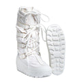 Echte italienische Militär-Schneestiefel mit wärmendem Obermaterial, Schnürsenkel, weiß, NEU