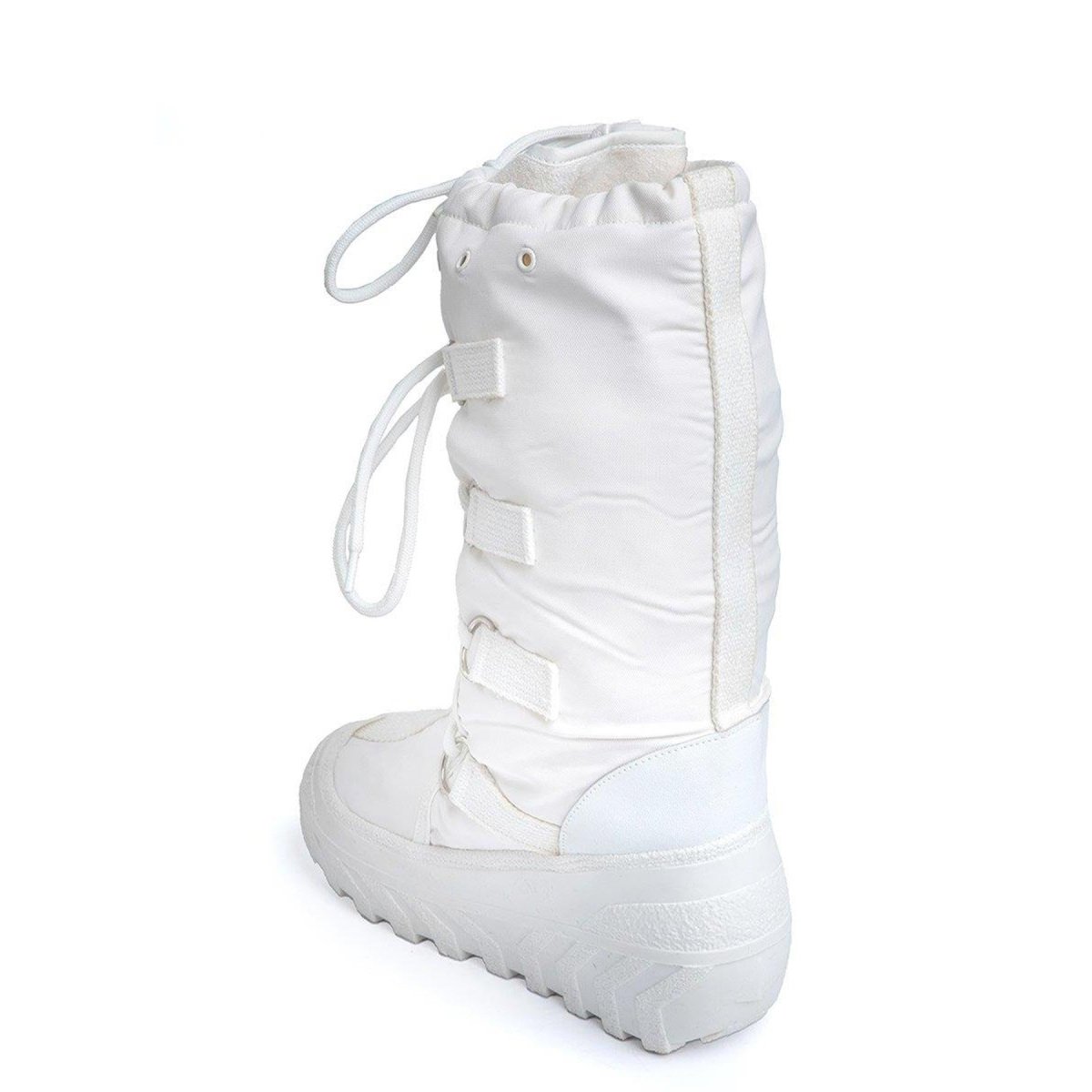 Echte italienische Militär-Schneestiefel mit wärmendem Obermaterial, Schnürsenkel, weiß, NEU