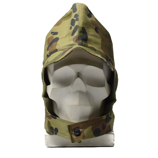 Romanian army M93 leaf camo field cap with adjustable neck flap for versatile sun and element protection.